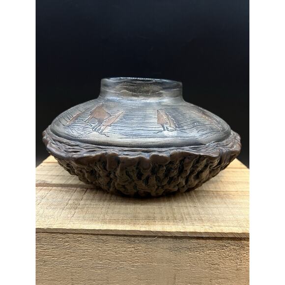 Studio Art Woodland Vase Pottery Bark Base Ceramics By Me Cabin Elk Life